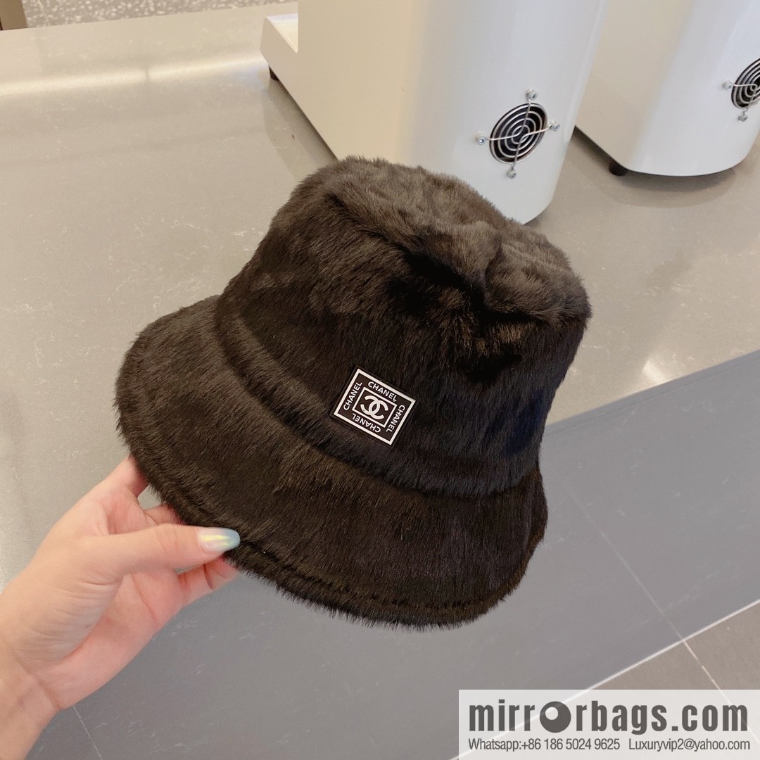 Chanel 2022 autumn and winter new rabbit fur bucket hat