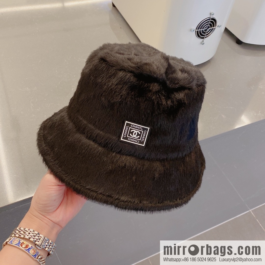 Chanel 2022 autumn and winter new rabbit fur bucket hat