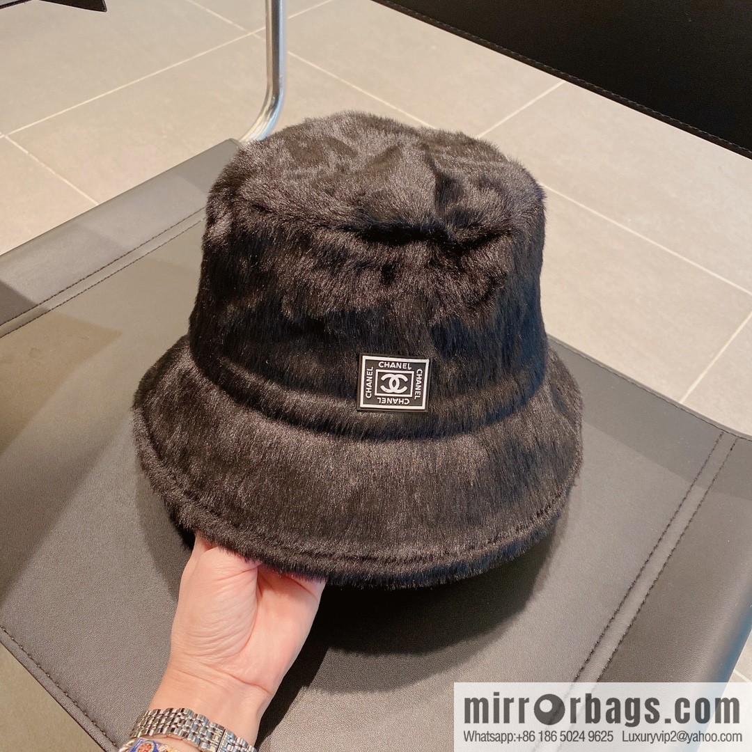 Chanel 2022 autumn and winter new rabbit fur bucket hat