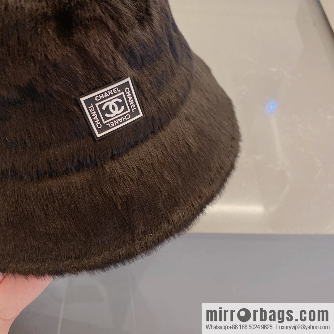 Chanel 2022 autumn and winter new rabbit fur bucket hat