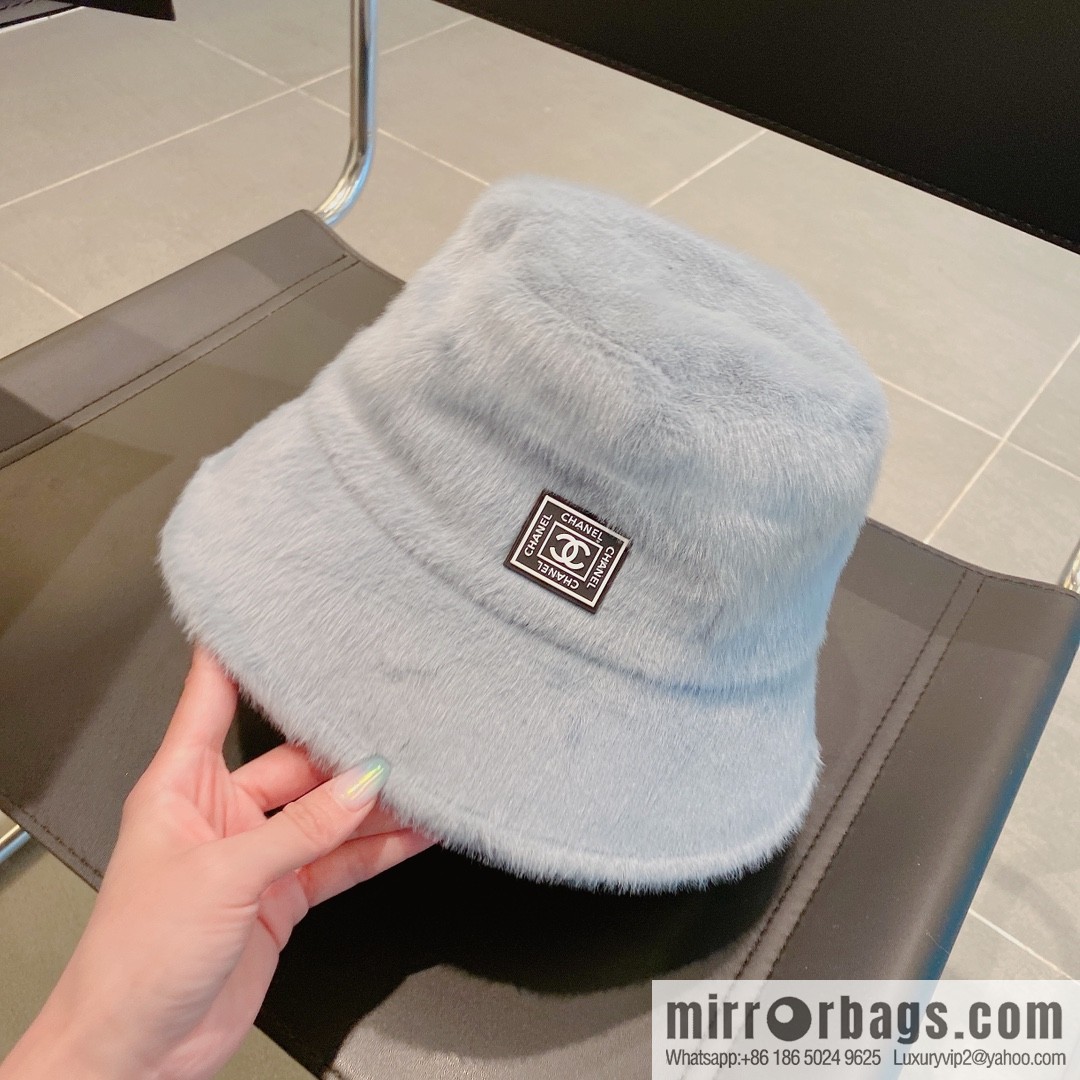 Chanel 2022 autumn and winter new rabbit fur bucket hat