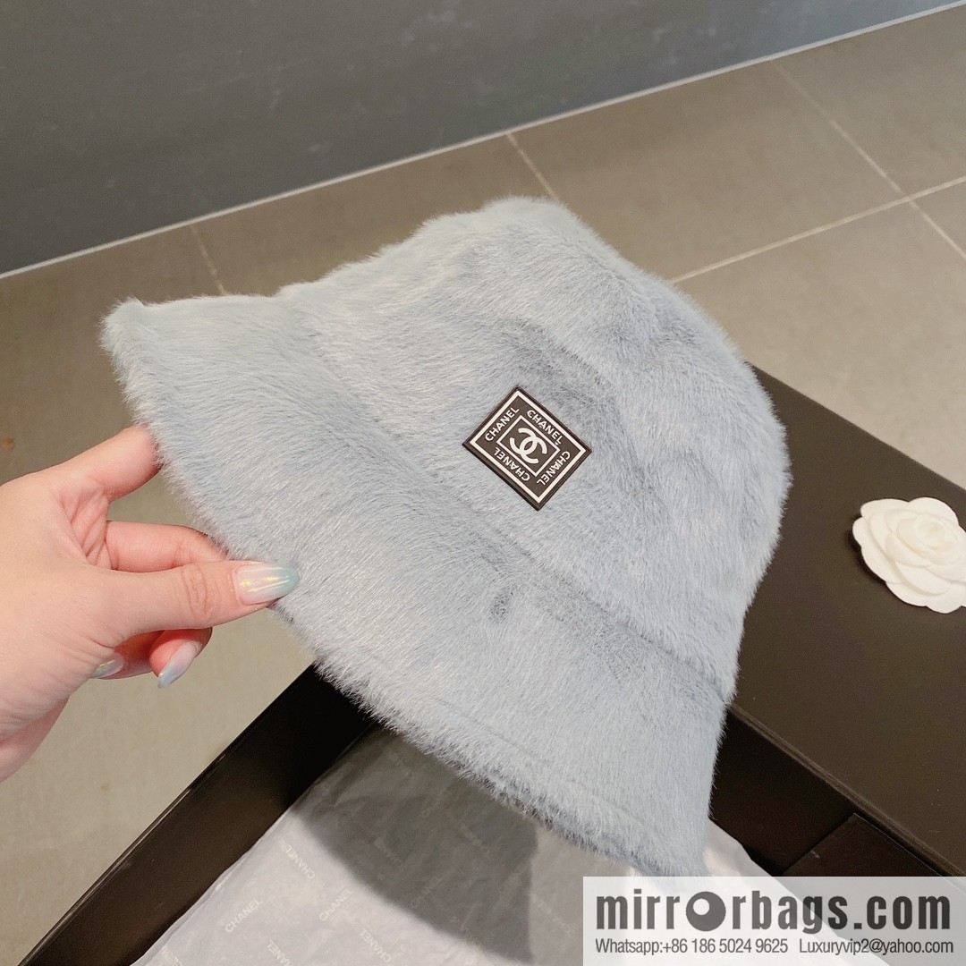 Chanel 2022 autumn and winter new rabbit fur bucket hat