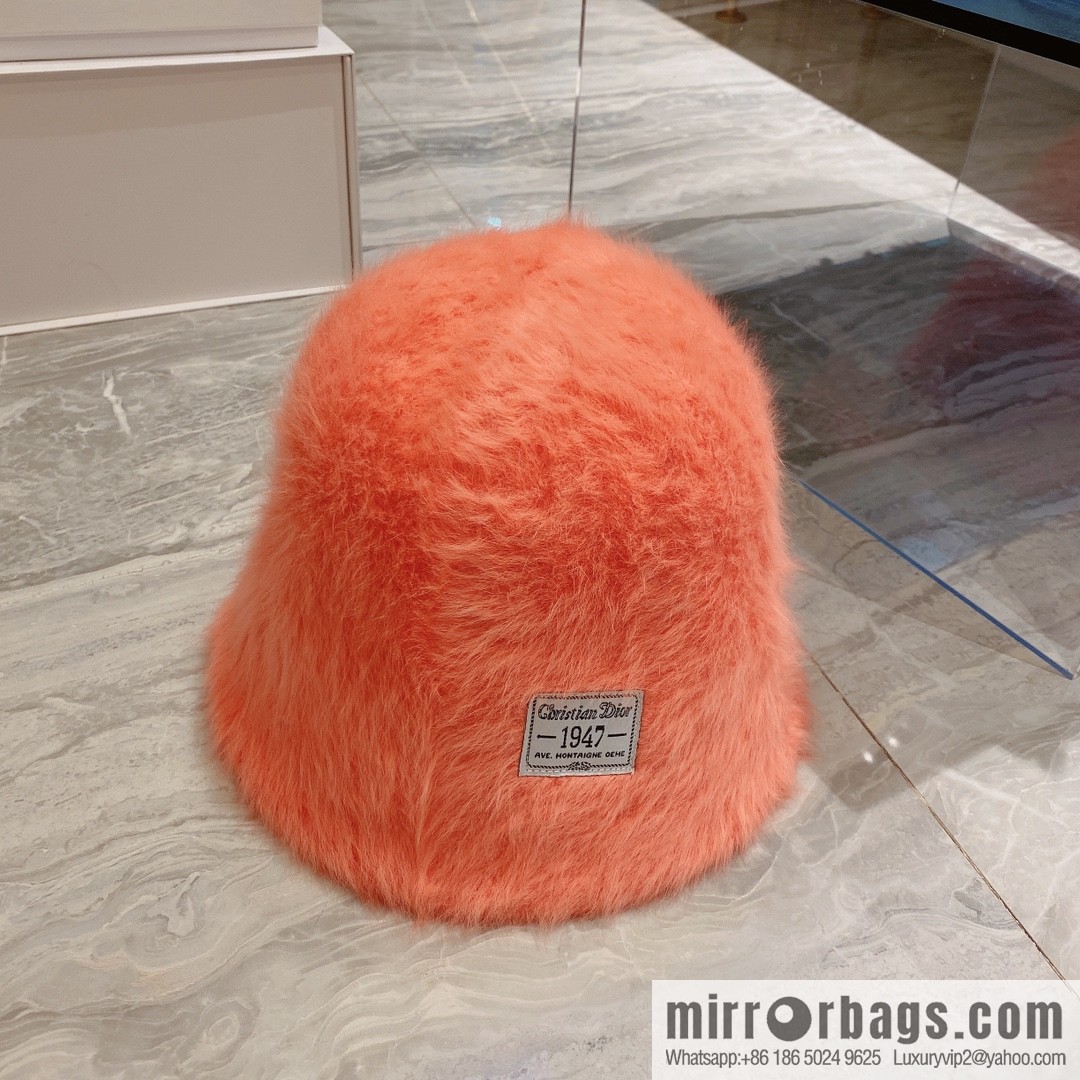 Dior 2022 autumn and winter new rabbit fur bucket hat