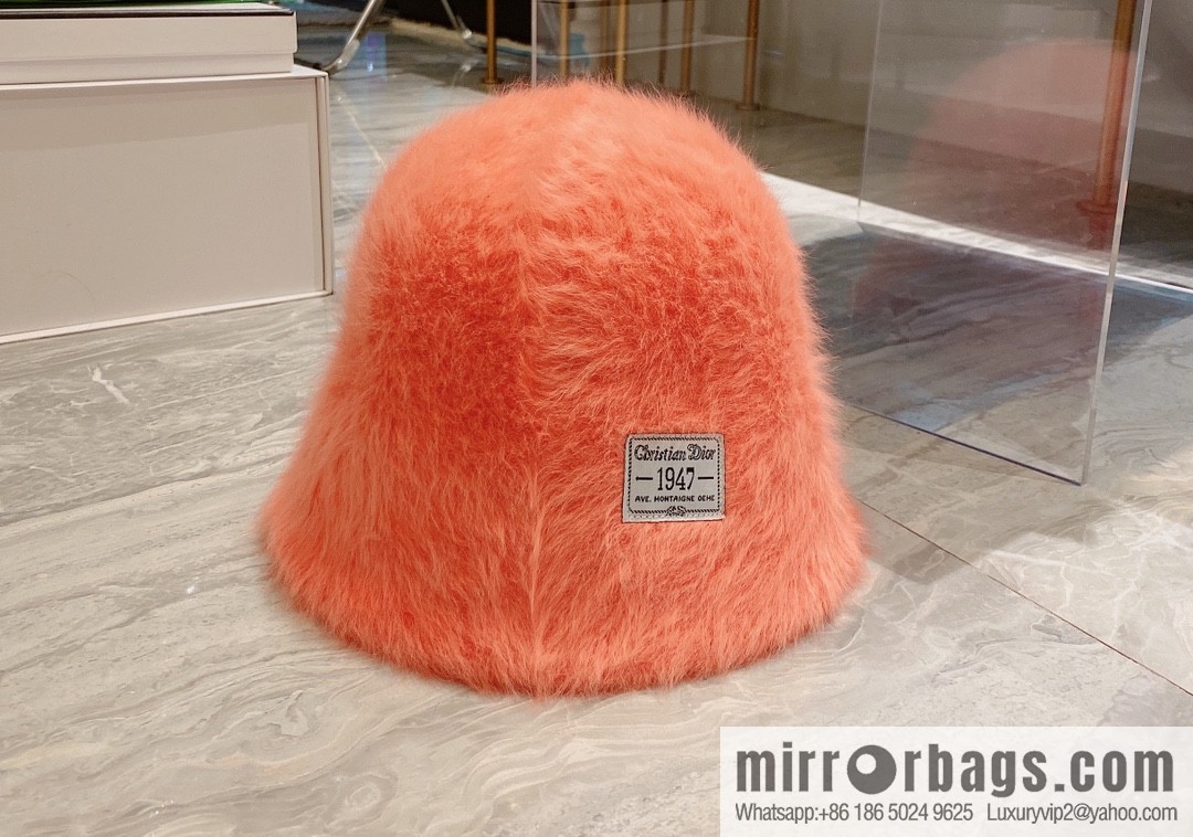 Dior 2022 autumn and winter new rabbit fur bucket hat