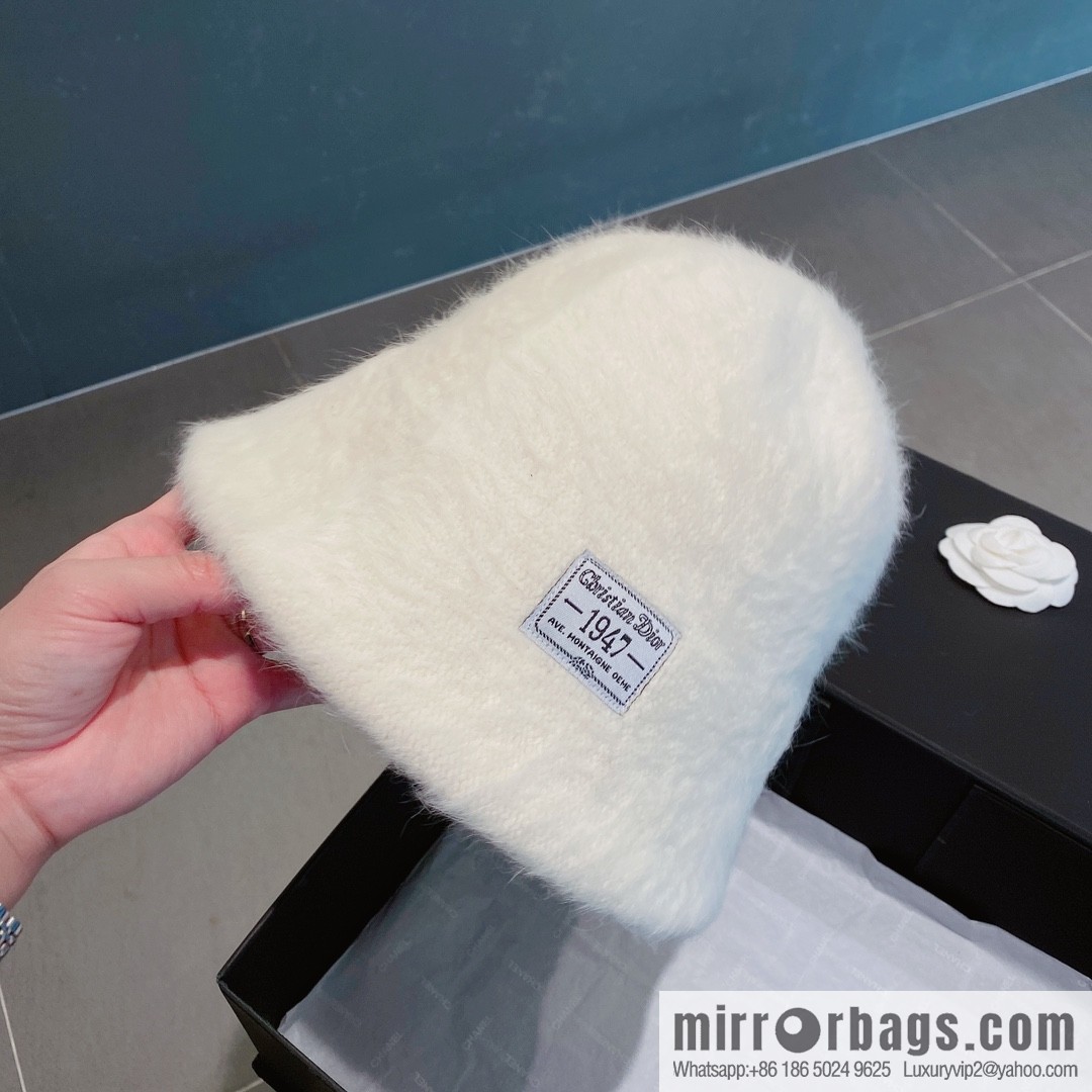 Dior 2022 autumn and winter new rabbit fur bucket hat