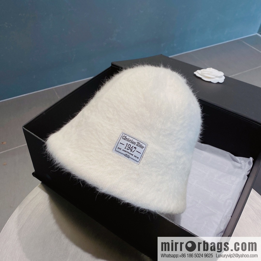 Dior 2022 autumn and winter new rabbit fur bucket hat