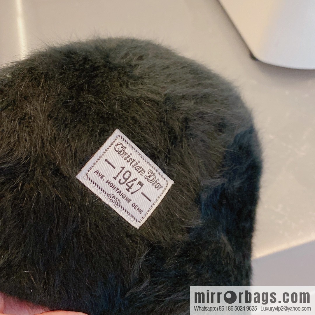 Dior 2022 autumn and winter new rabbit fur bucket hat
