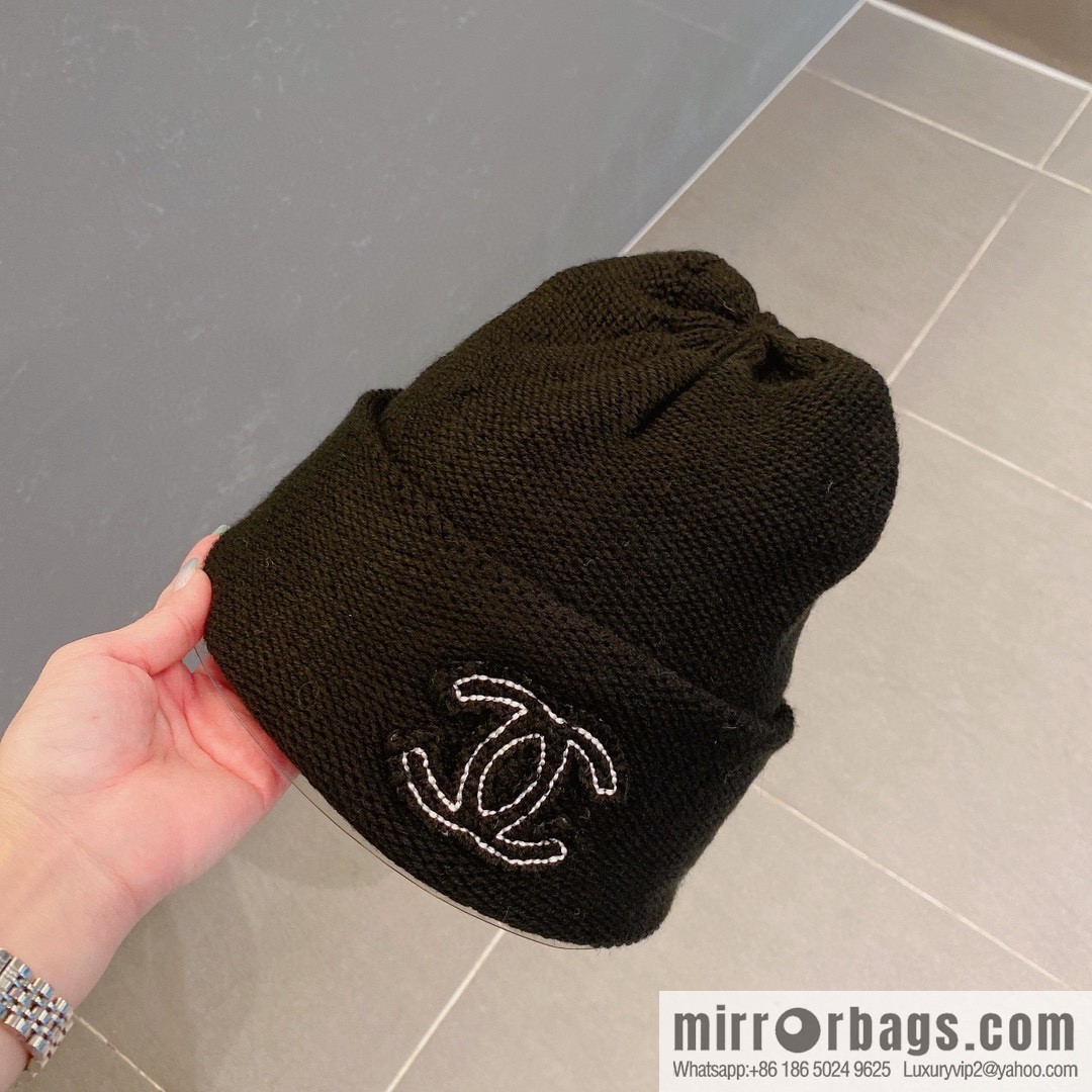 Chanel 2022 autumn and winter new wool knitted wool hat