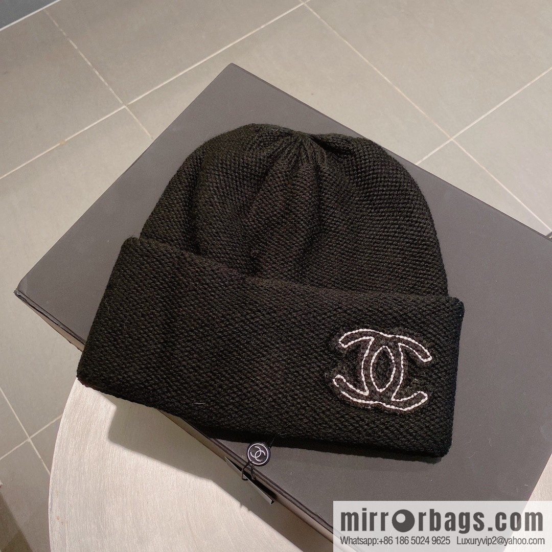Chanel 2022 autumn and winter new wool knitted wool hat