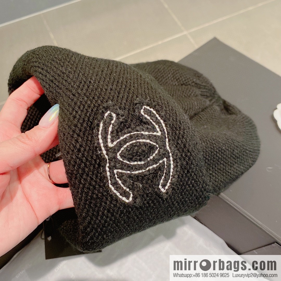 Chanel 2022 autumn and winter new wool knitted wool hat