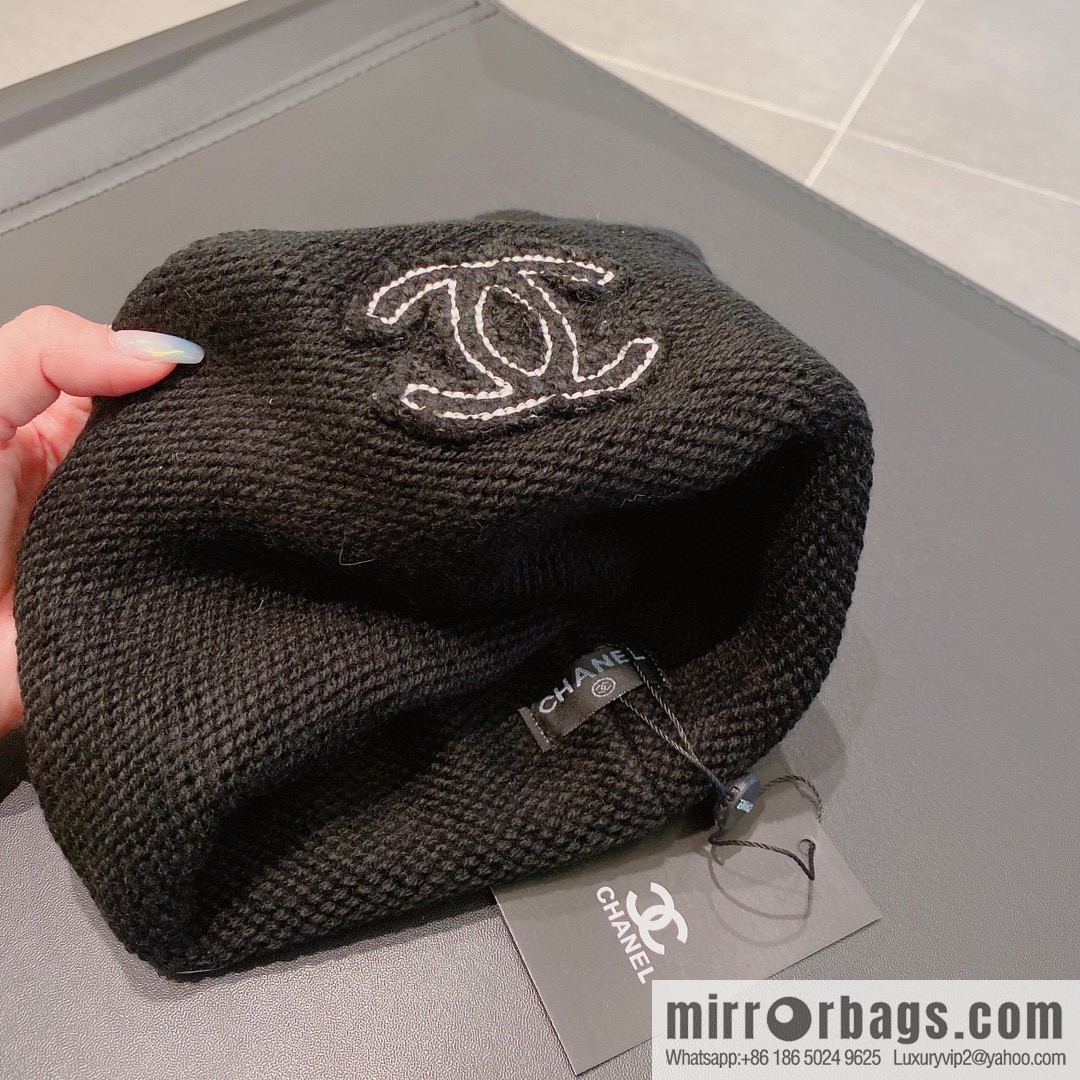Chanel 2022 autumn and winter new wool knitted wool hat