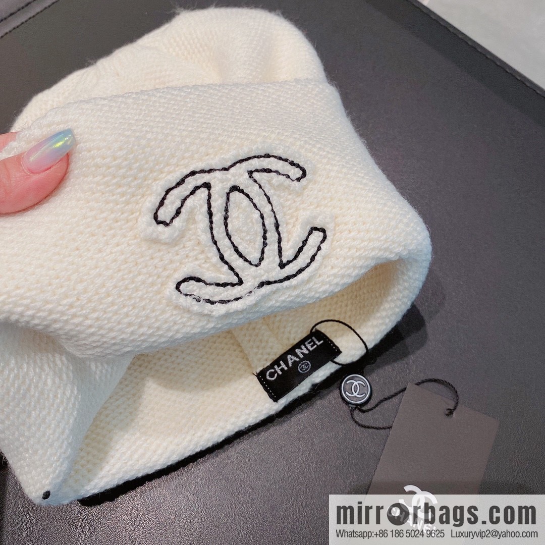 Chanel 2022 autumn and winter new wool knitted wool hat