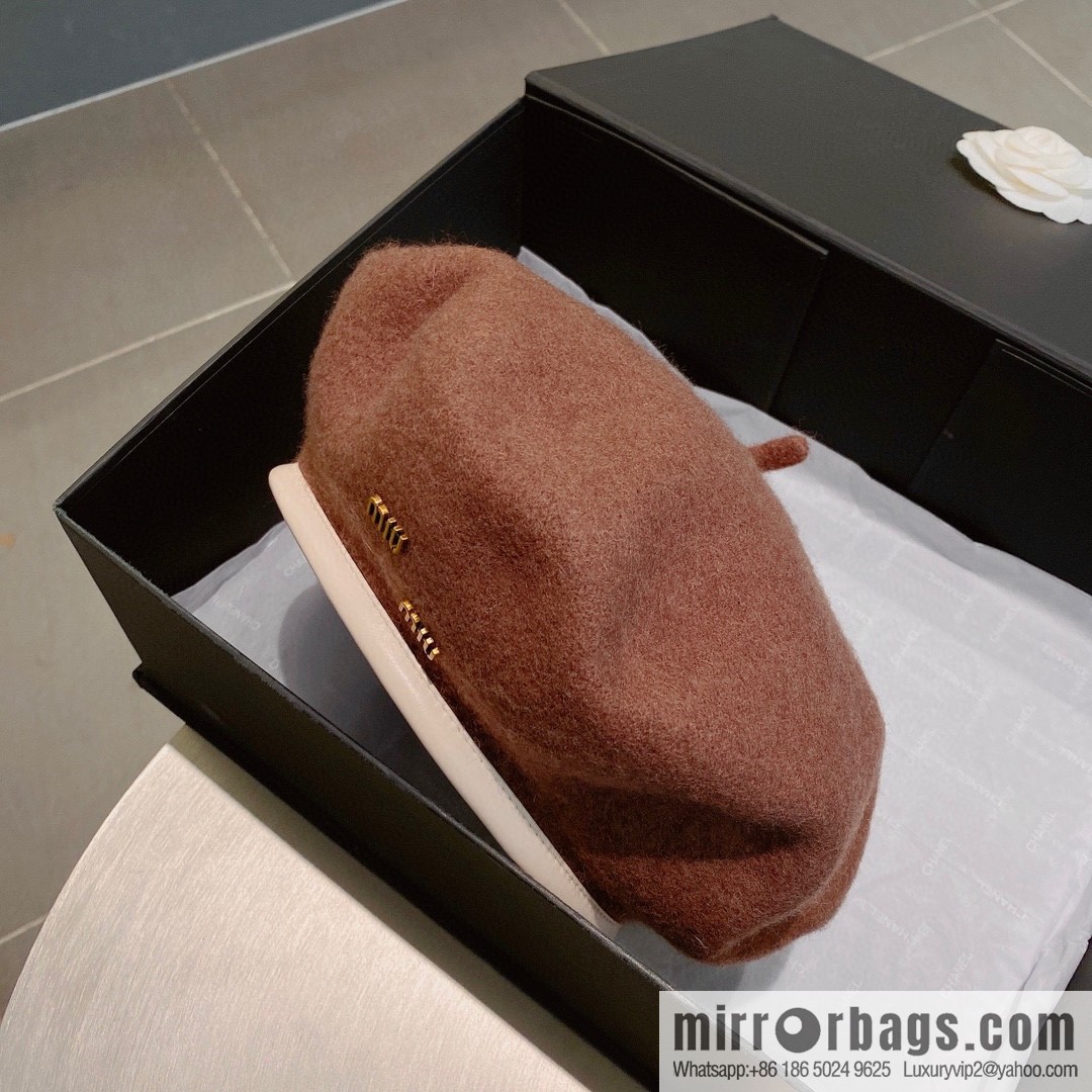 Miumiu 2022 autumn and winter new wool beret