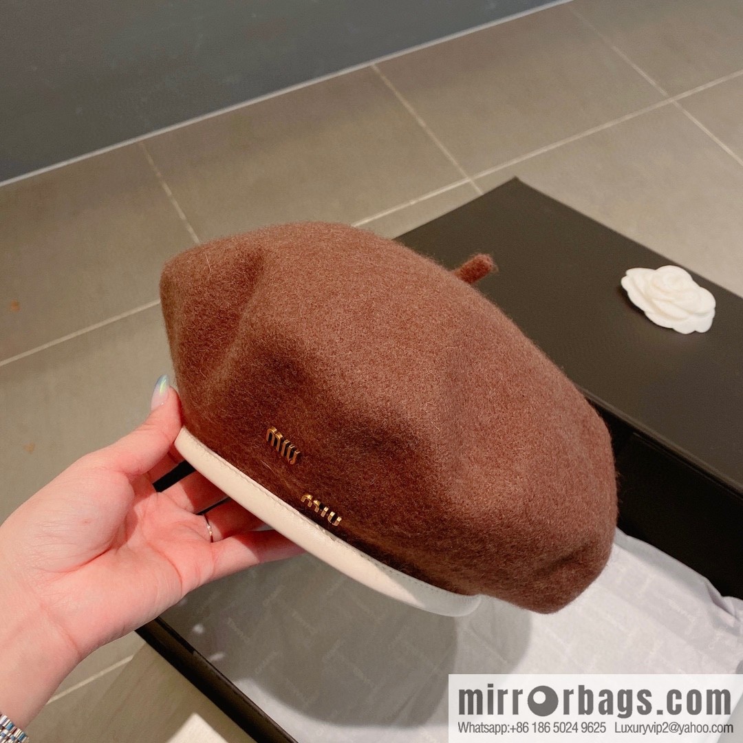 Miumiu 2022 autumn and winter new wool beret