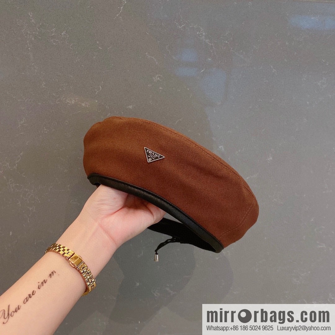 Prada 2022 autumn and winter new wool beret