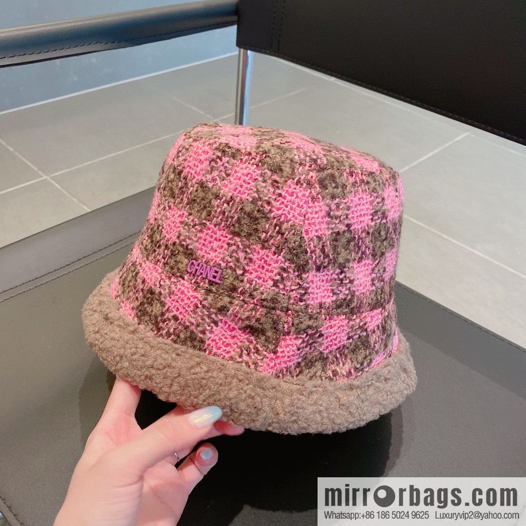 Chanel 2022 autumn and winter new lamb wool bucket hat