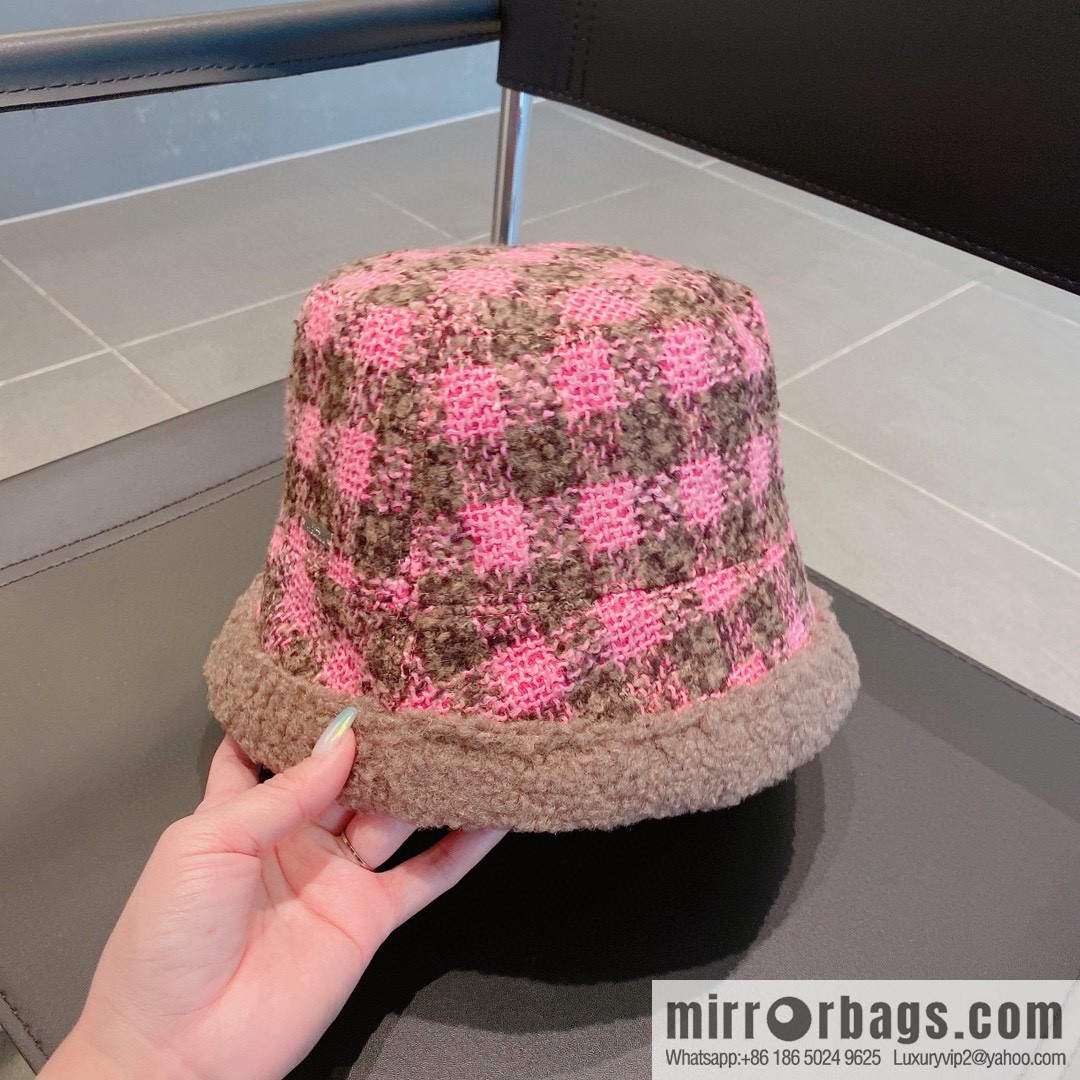 Chanel 2022 autumn and winter new lamb wool bucket hat