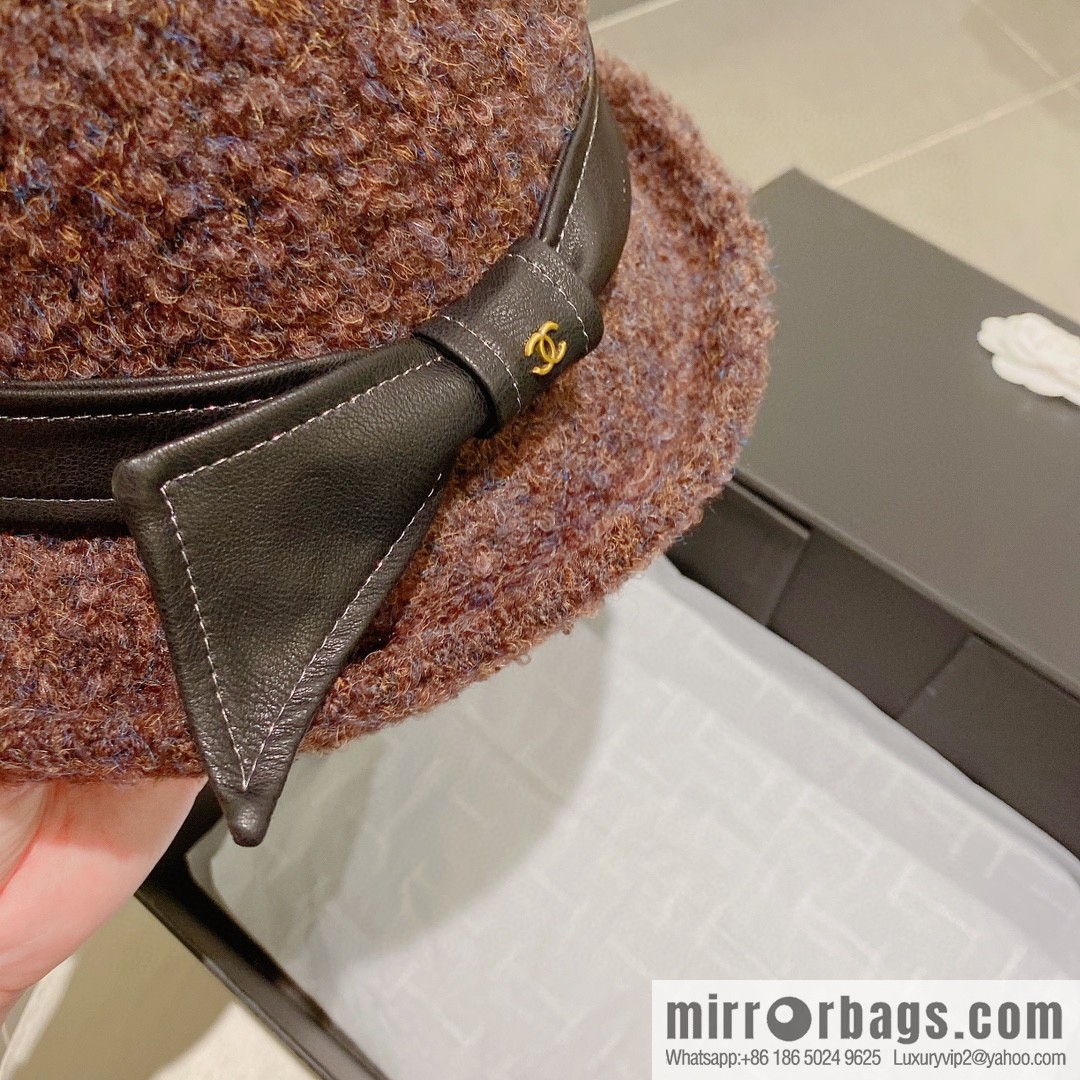 Chanel 2022 autumn and winter new wool basin hat