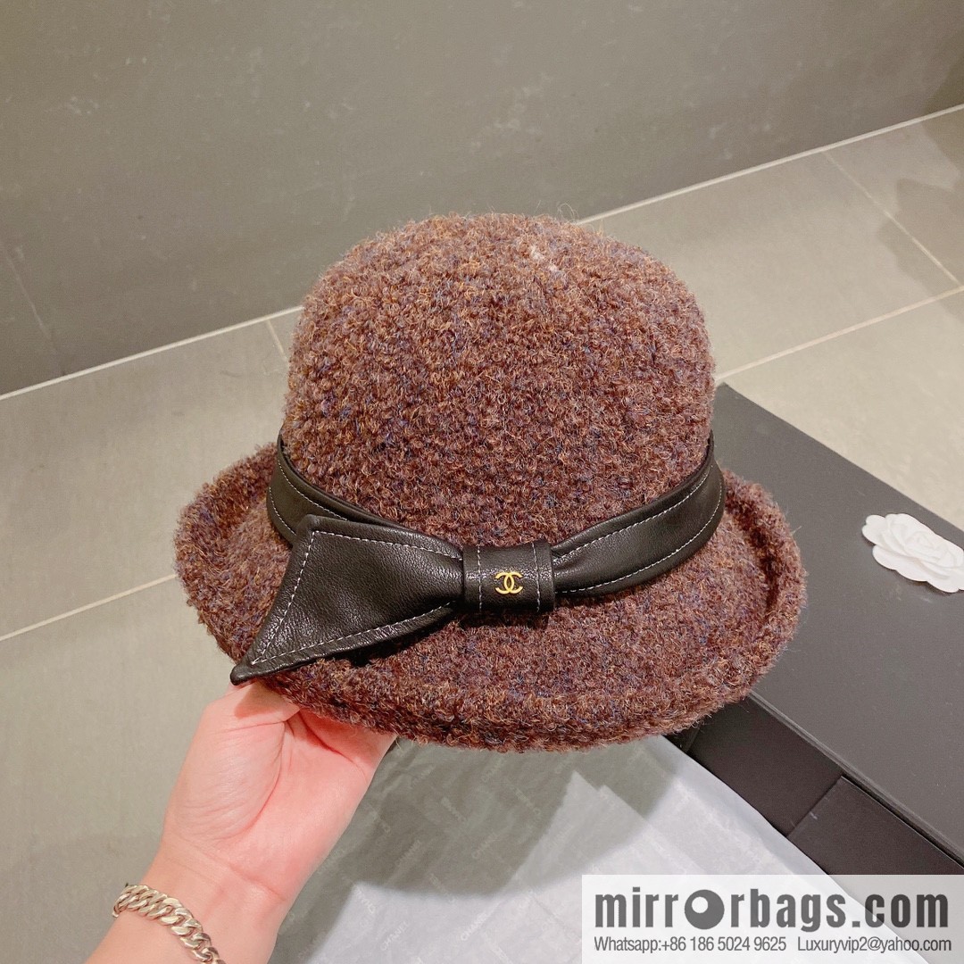 Chanel 2022 autumn and winter new wool basin hat