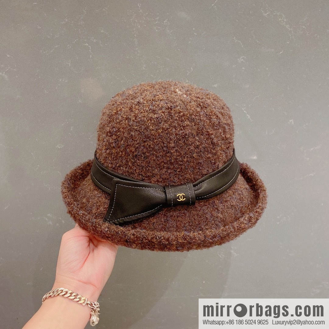 Chanel 2022 autumn and winter new wool basin hat