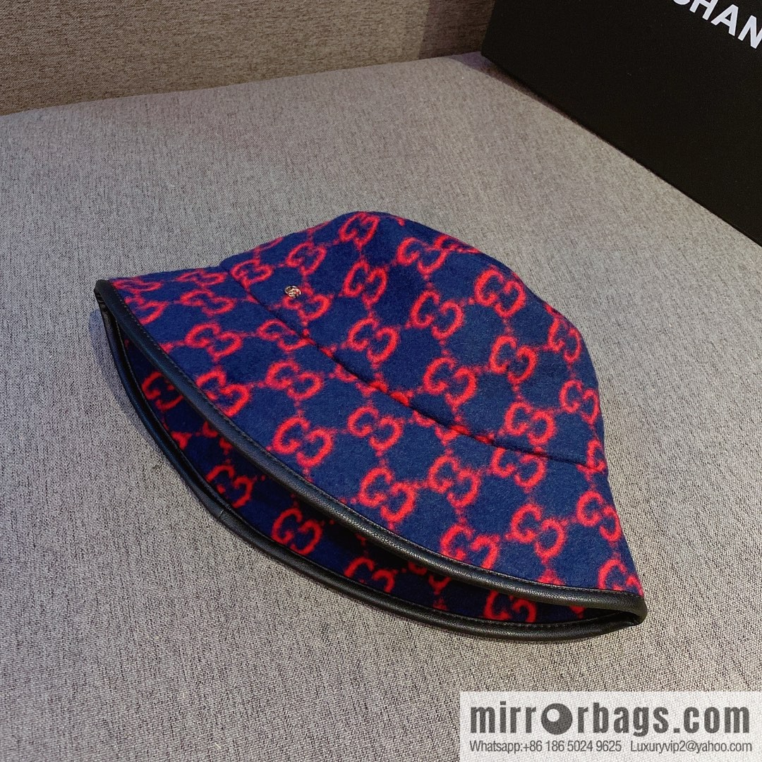 GUCCI Gucci 2022 autumn and winter new wool bucket hat