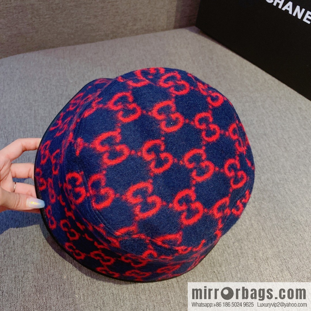 GUCCI Gucci 2022 autumn and winter new wool bucket hat
