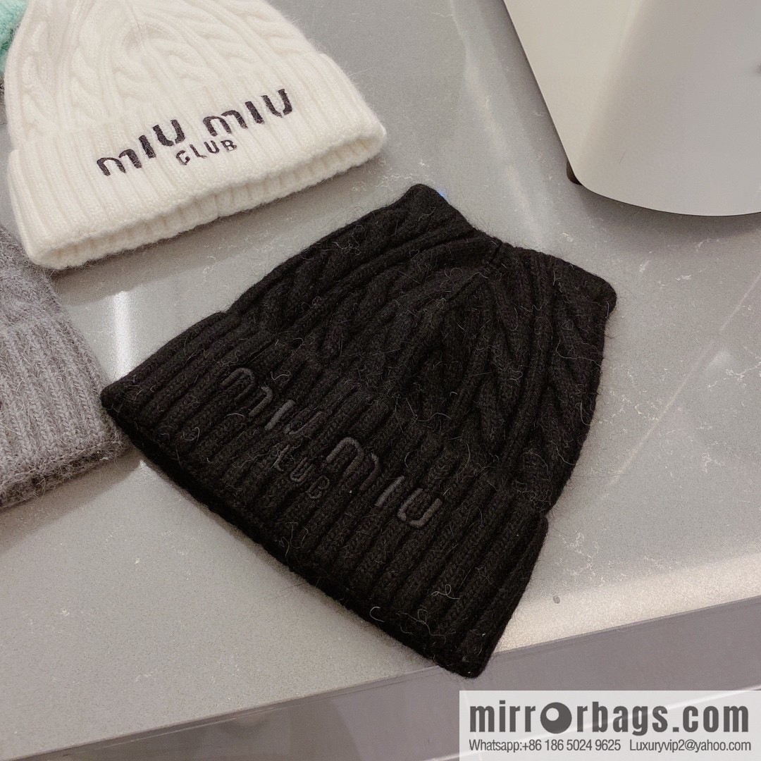 Miumiu 2022 autumn and winter new knitted wool hat