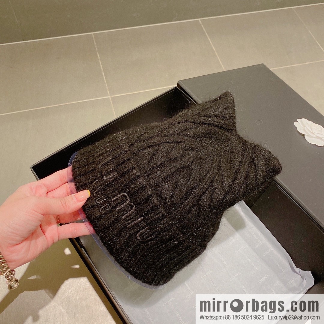 Miumiu 2022 autumn and winter new knitted wool hat
