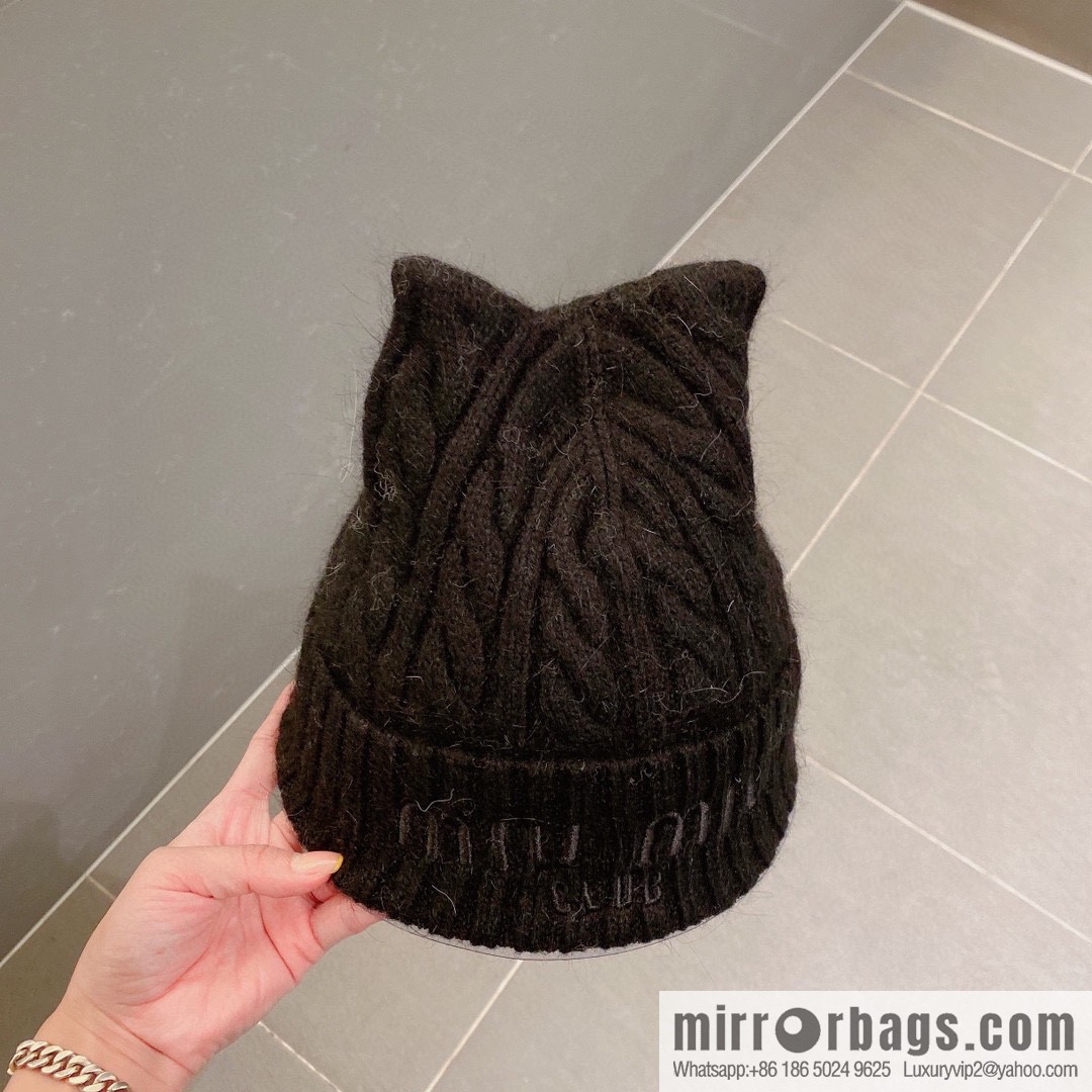 Miumiu 2022 autumn and winter new knitted wool hat