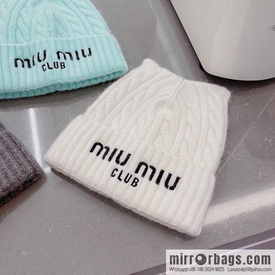 Miumiu 2022 autumn and winter new knitted wool hat