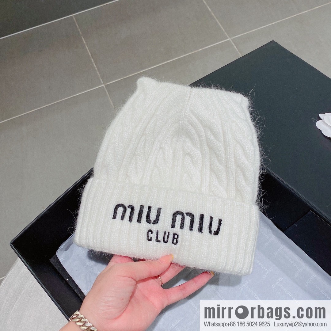 Miumiu 2022 autumn and winter new knitted wool hat