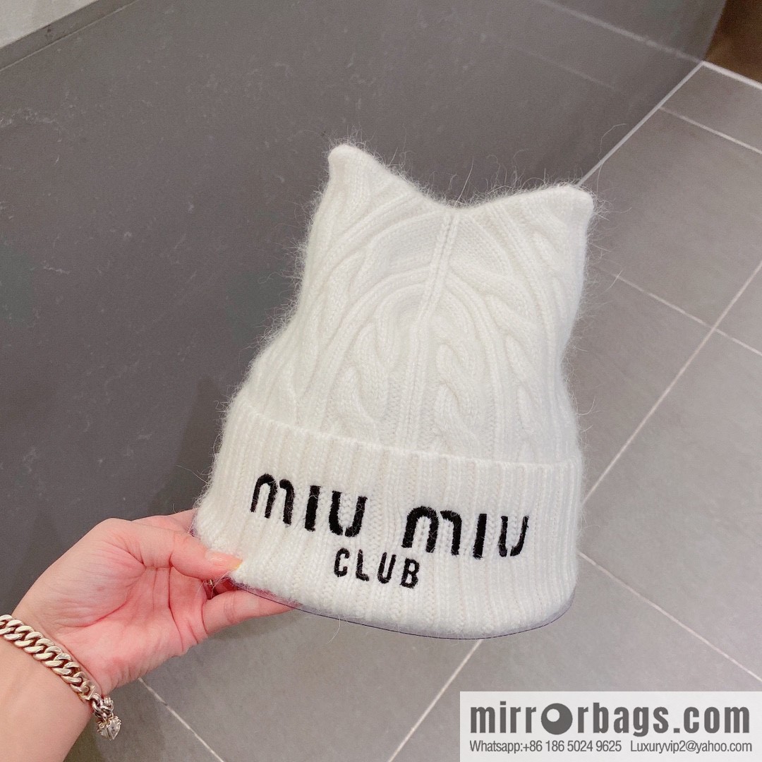 Miumiu 2022 autumn and winter new knitted wool hat