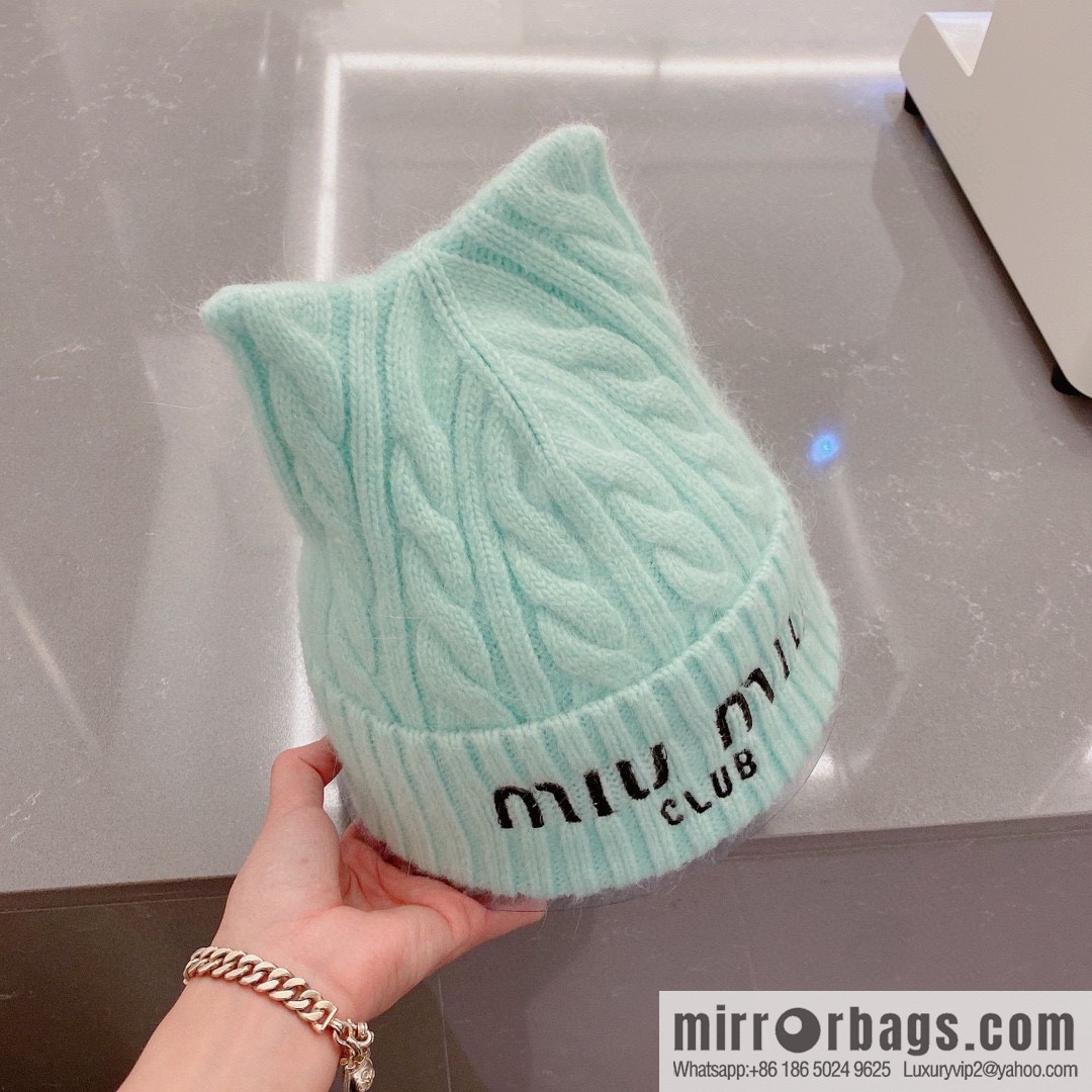 Miumiu 2022 autumn and winter new knitted wool hat