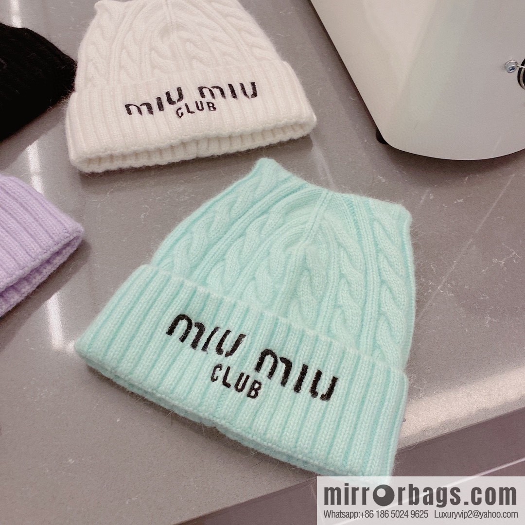 Miumiu 2022 autumn and winter new knitted wool hat