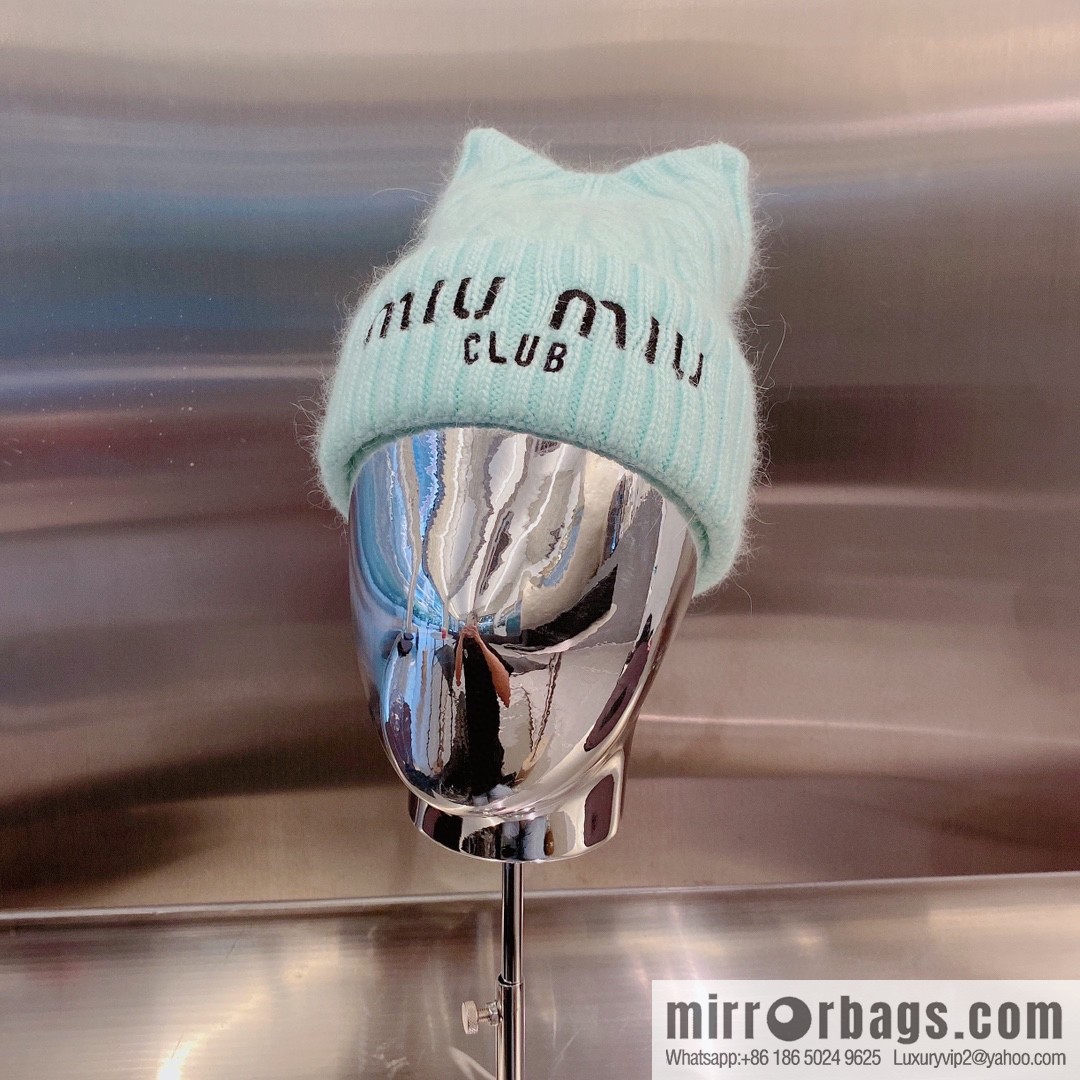 Miumiu 2022 autumn and winter new knitted wool hat