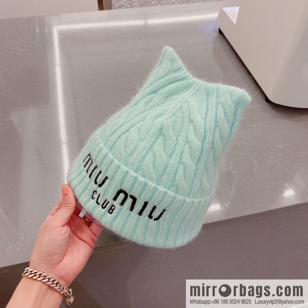 Miumiu 2022 autumn and winter new knitted wool hat