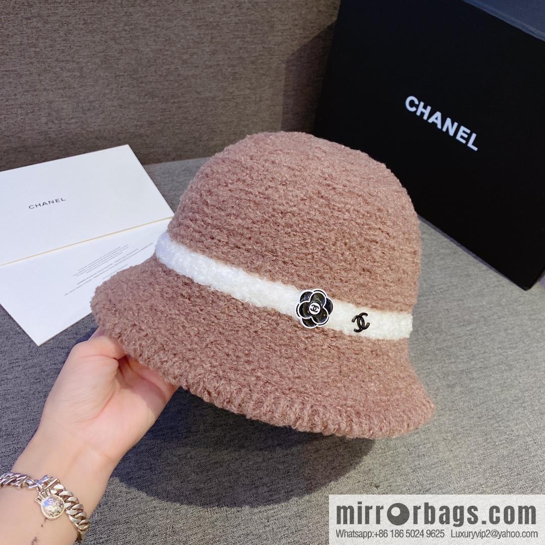 Chanel 2022 autumn and winter new lamb wool bucket hat