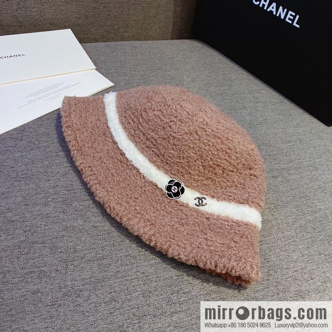 Chanel 2022 autumn and winter new lamb wool bucket hat