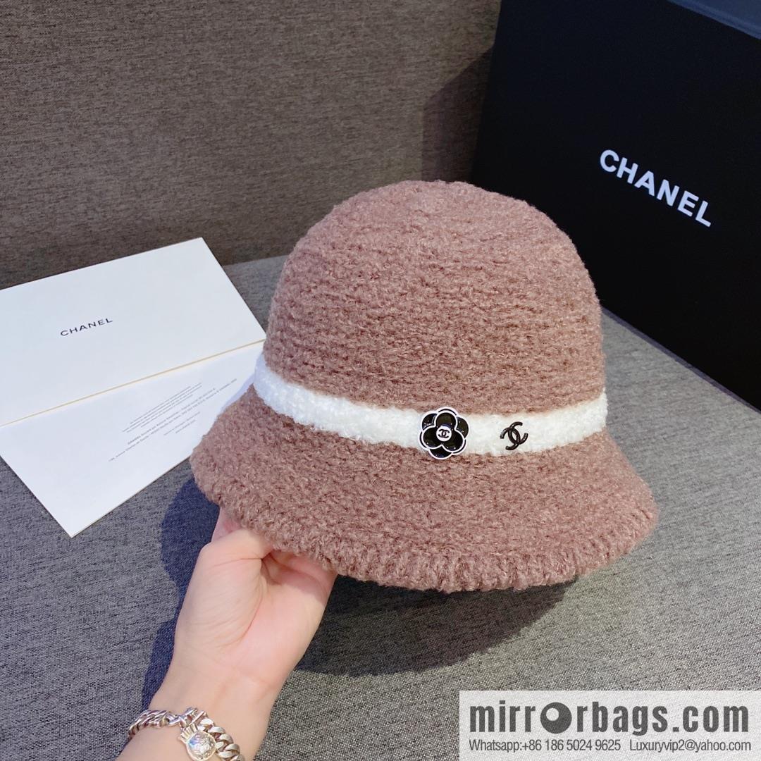 Chanel 2022 autumn and winter new lamb wool bucket hat