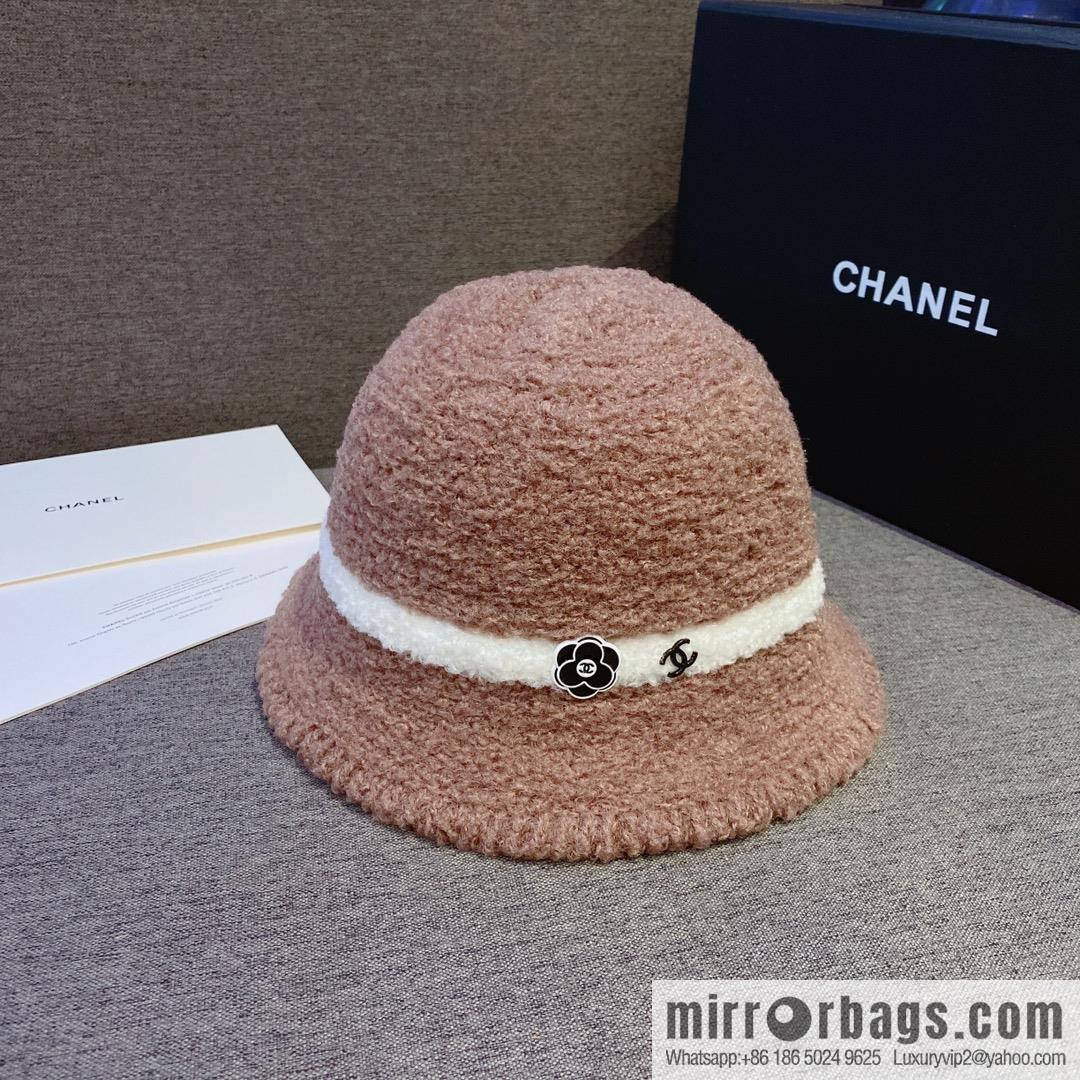 Chanel 2022 autumn and winter new lamb wool bucket hat