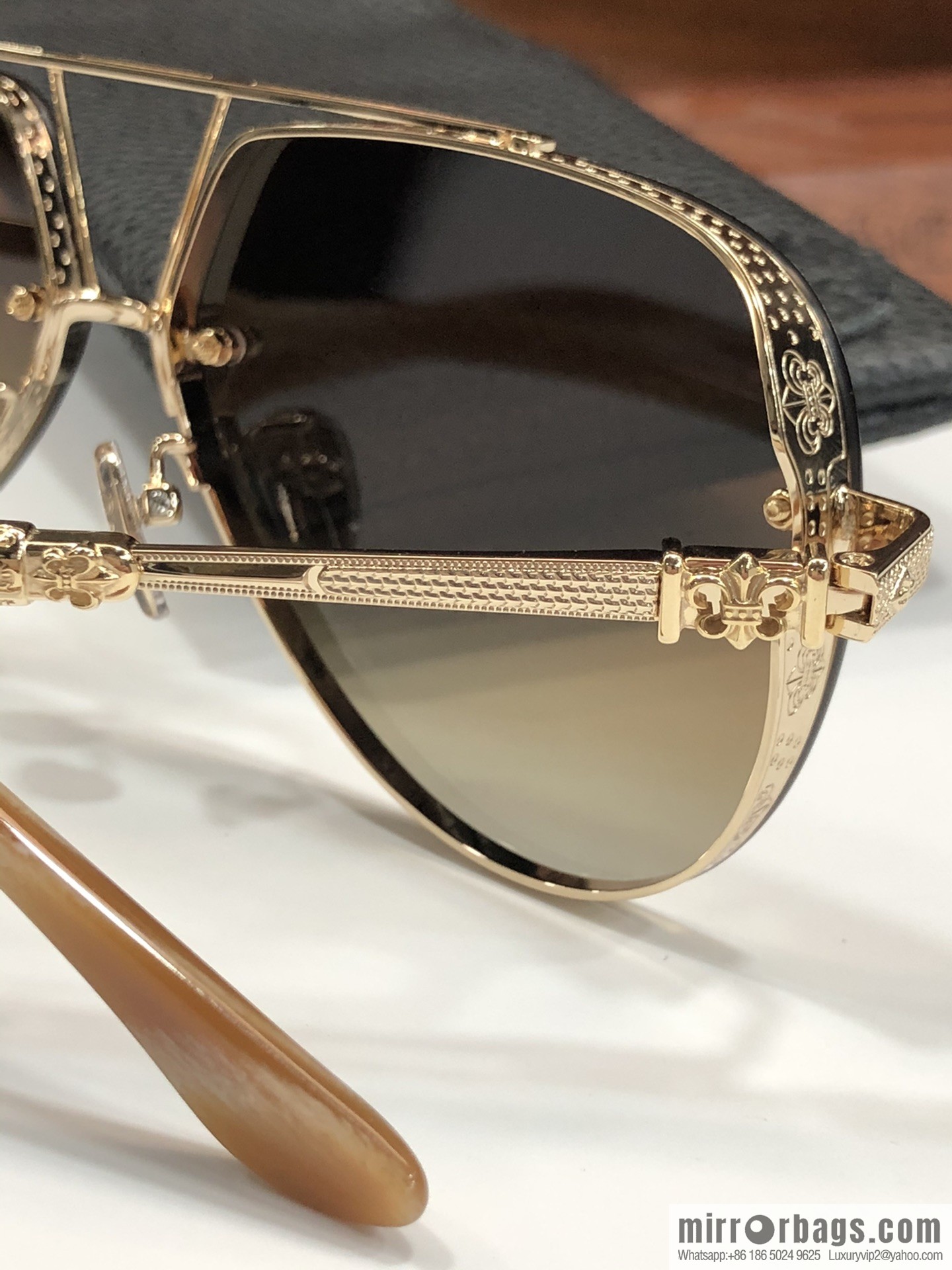 CHROME HEART CROME HEART Metal Frame Unisex Sunglasses