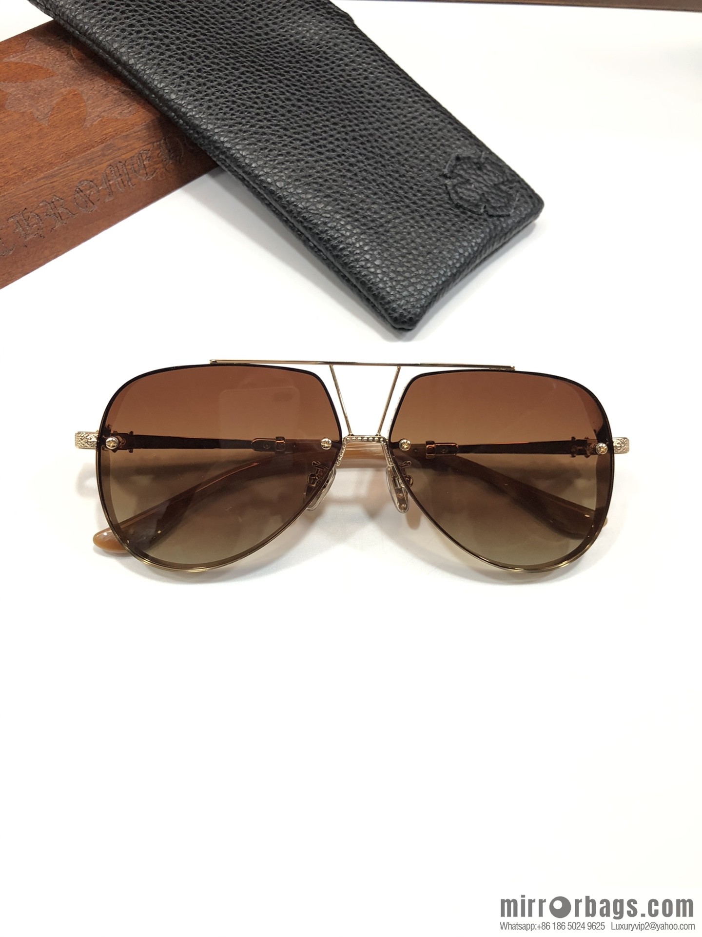 CHROME HEART CROME HEART Metal Frame Unisex Sunglasses