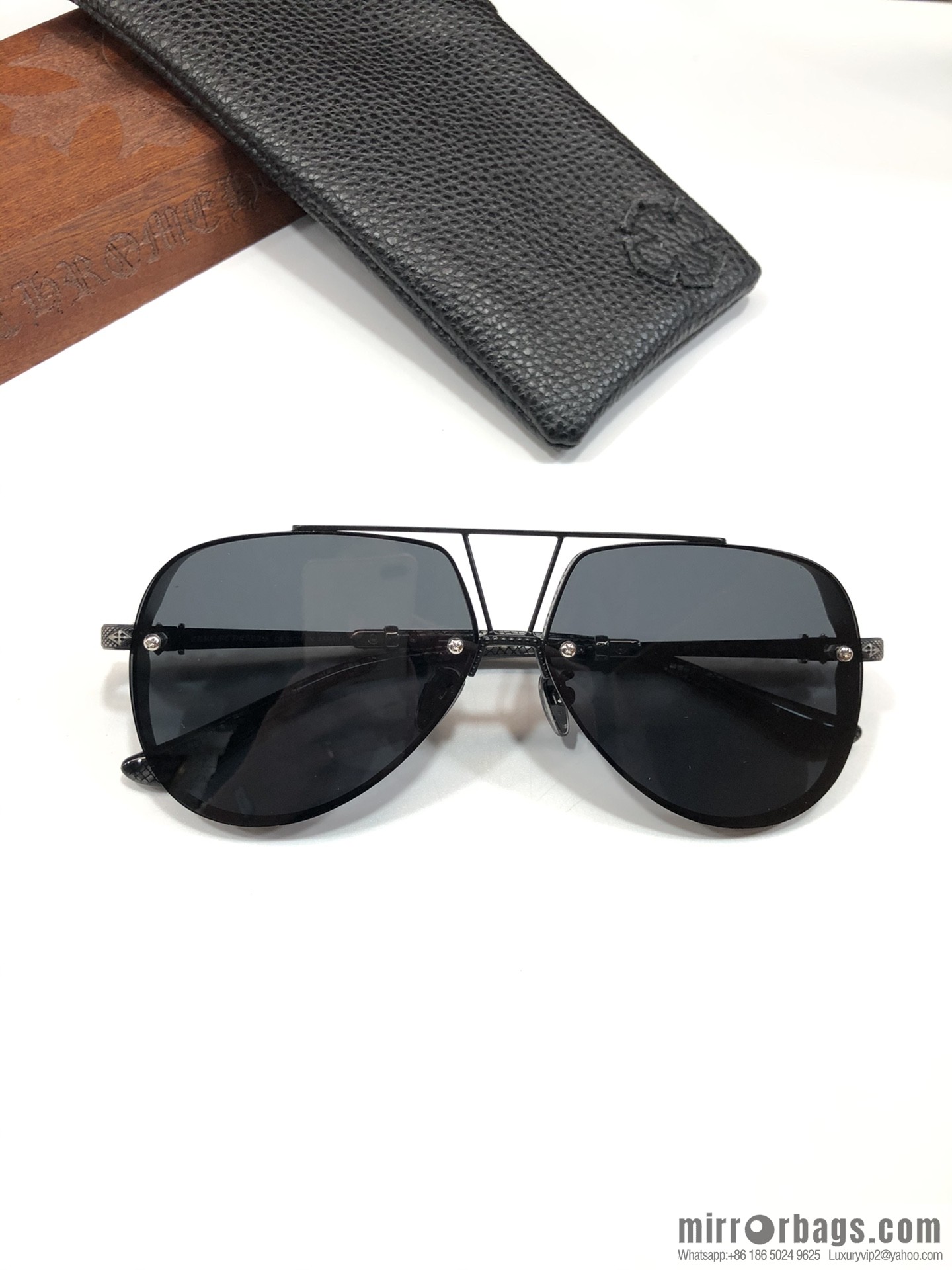 CHROME HEART CROME HEART Metal Frame Unisex Sunglasses