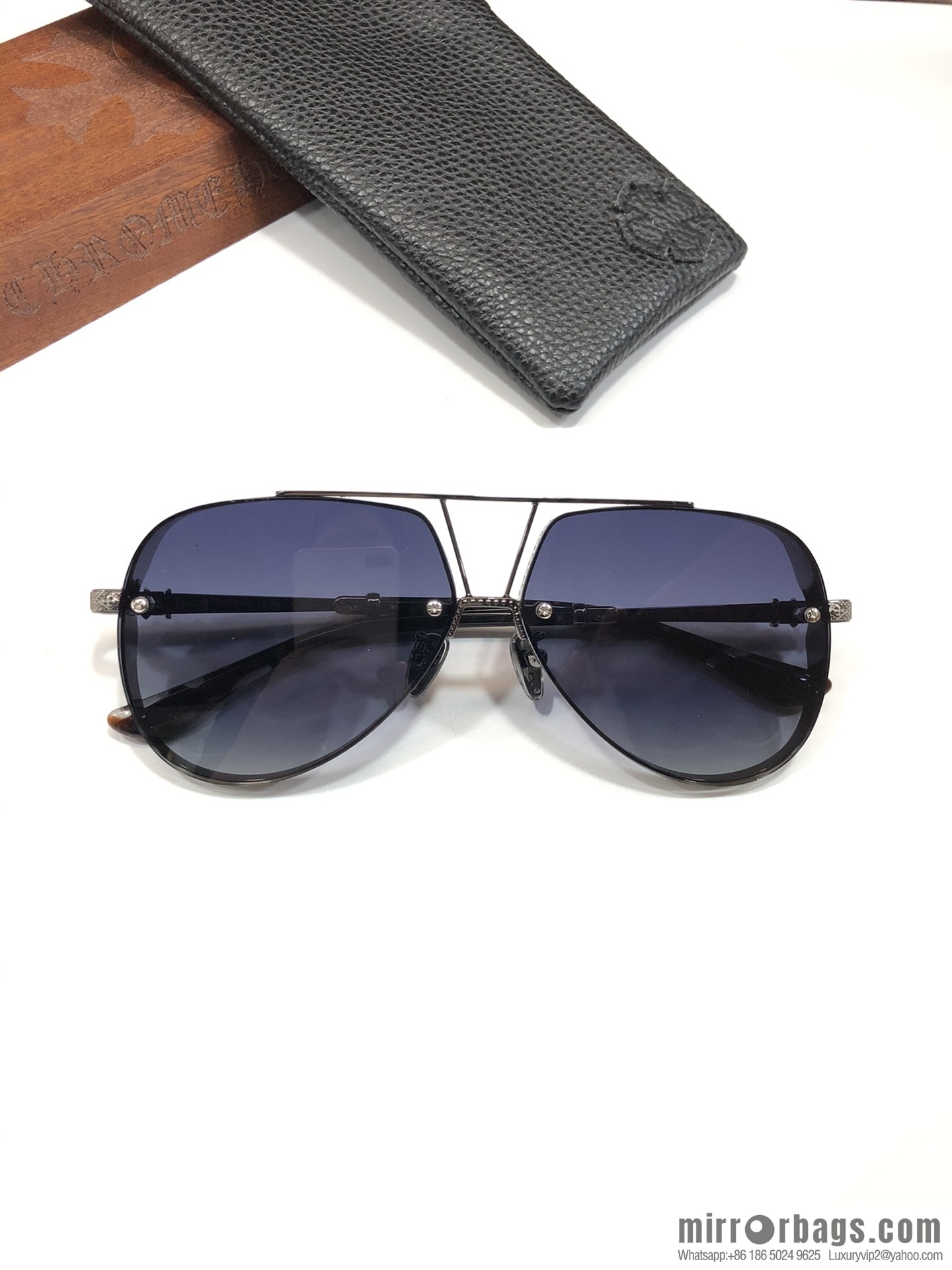 CHROME HEART CROME HEART Metal Frame Unisex Sunglasses