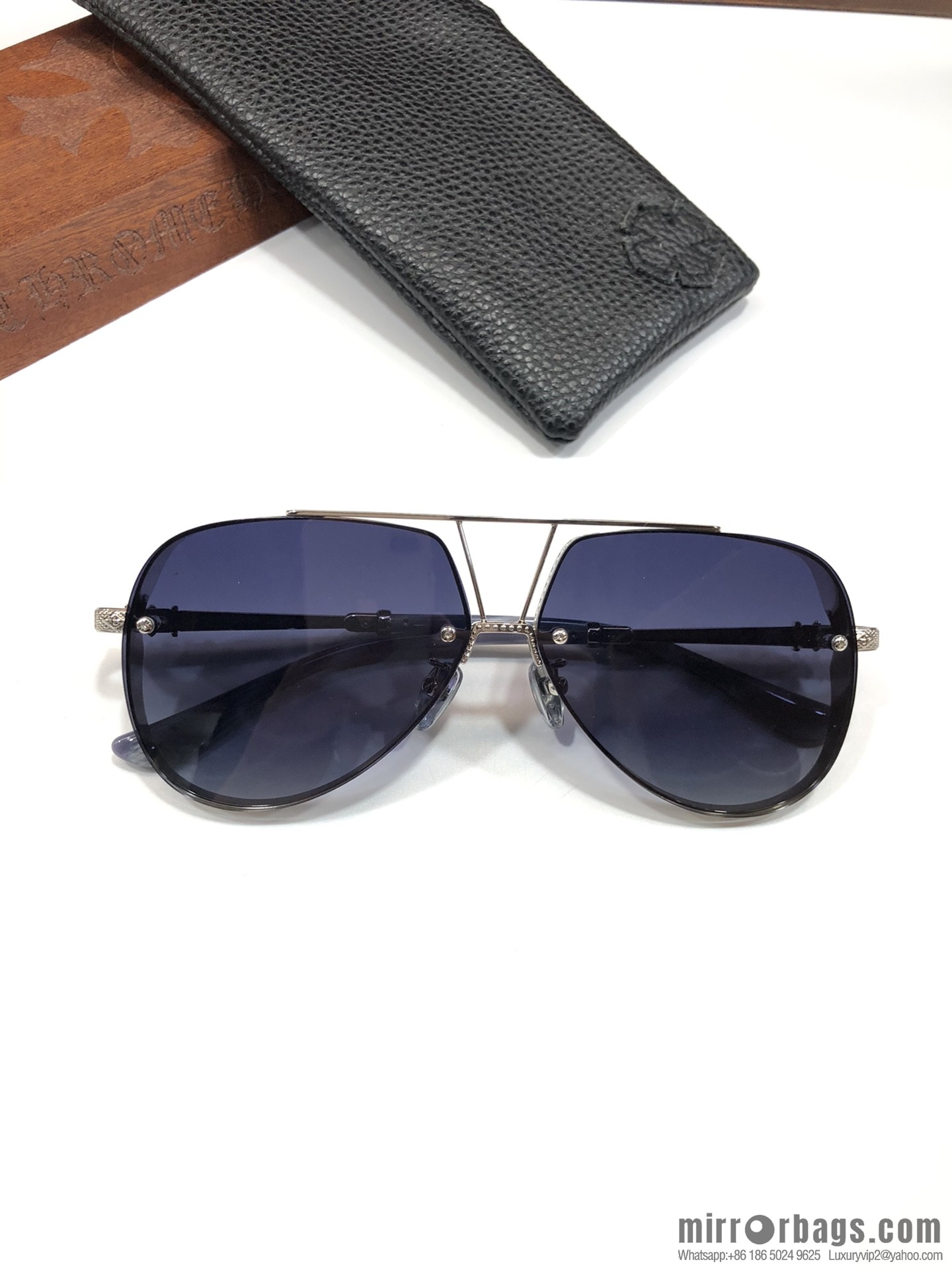 CHROME HEART CROME HEART Metal Frame Unisex Sunglasses