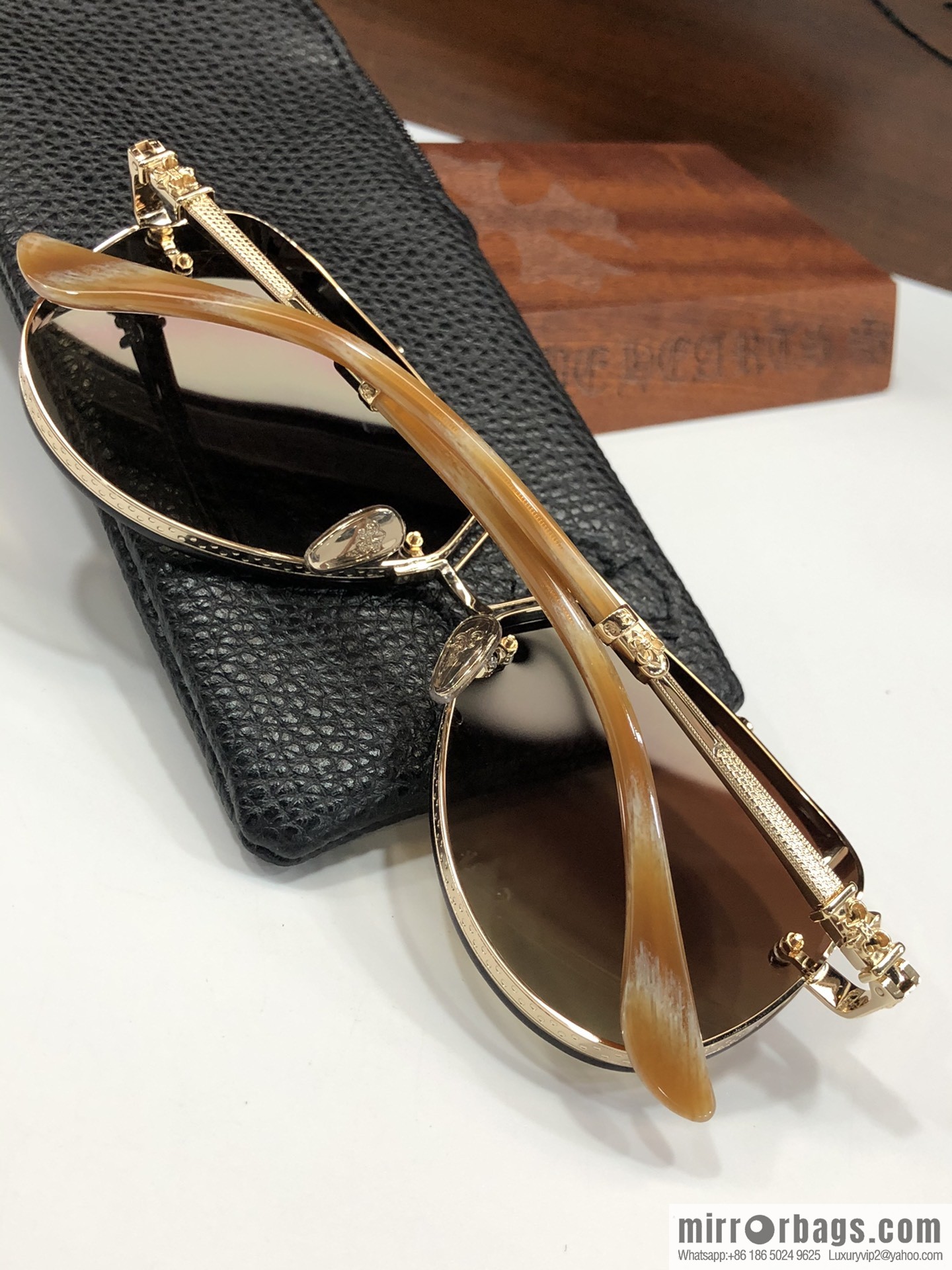 CHROME HEART CROME HEART Metal Frame Unisex Sunglasses