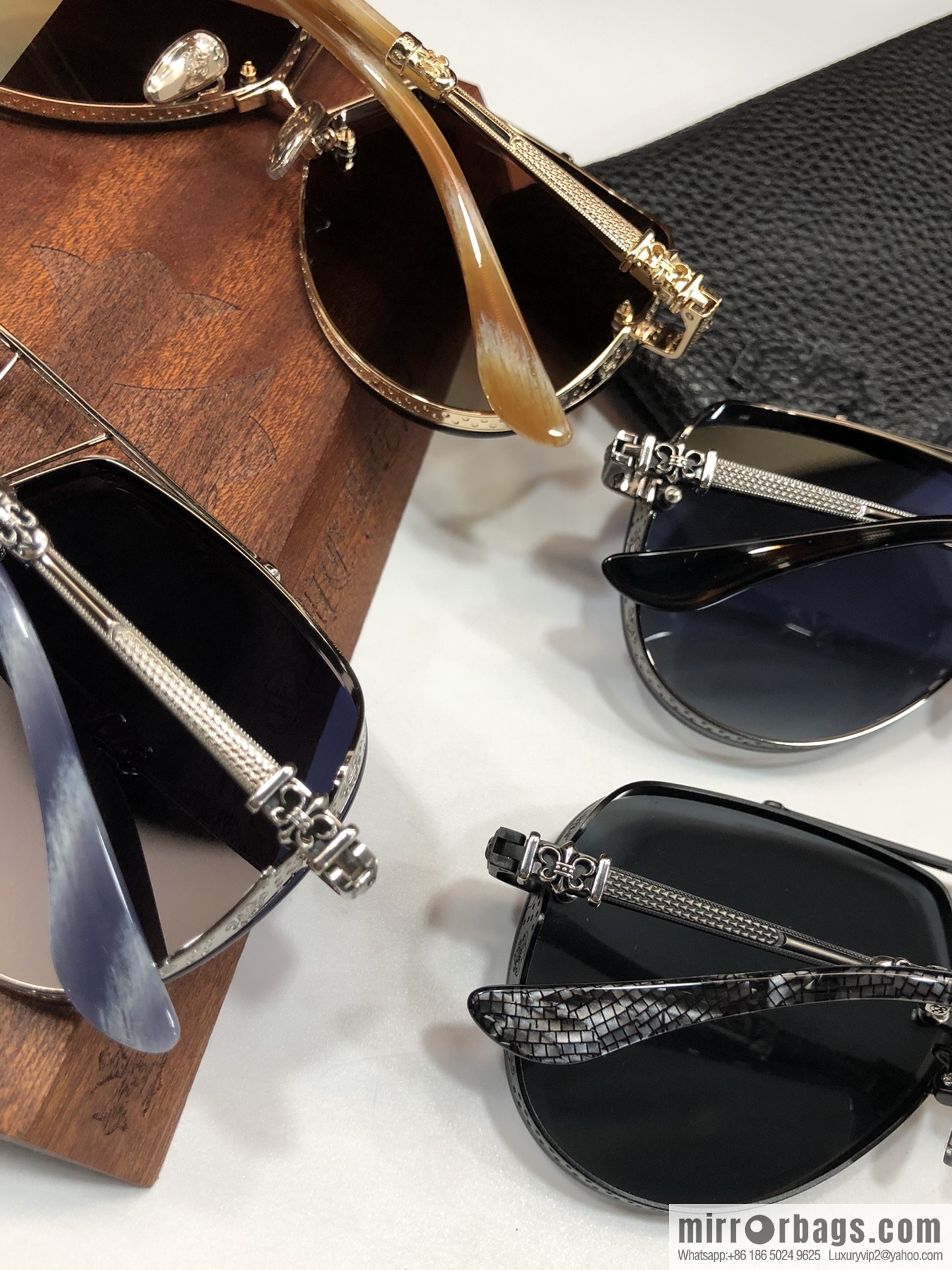 CHROME HEART CROME HEART Metal Frame Unisex Sunglasses