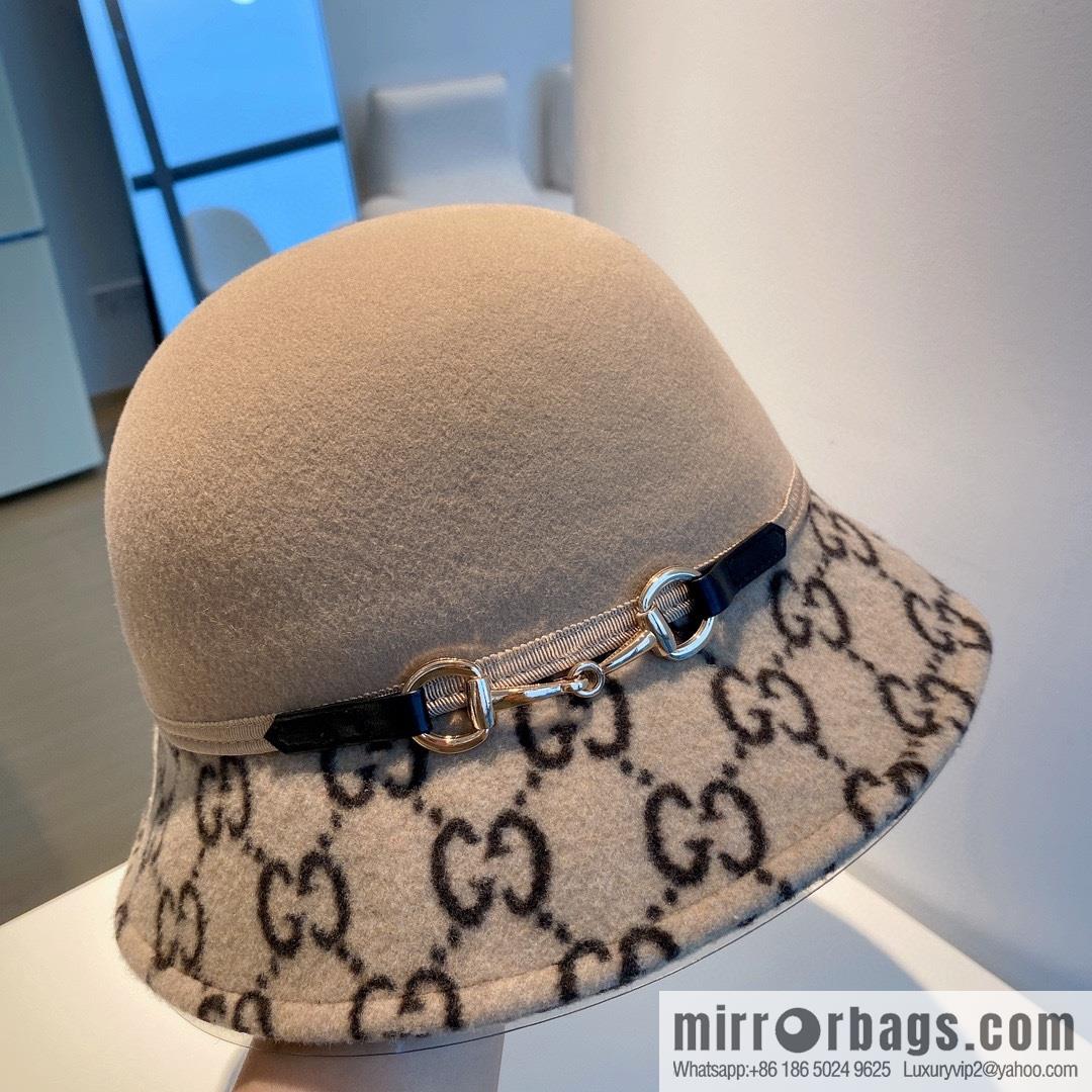 Gucci Gucci 2022 autumn and winter new woolen basin hat