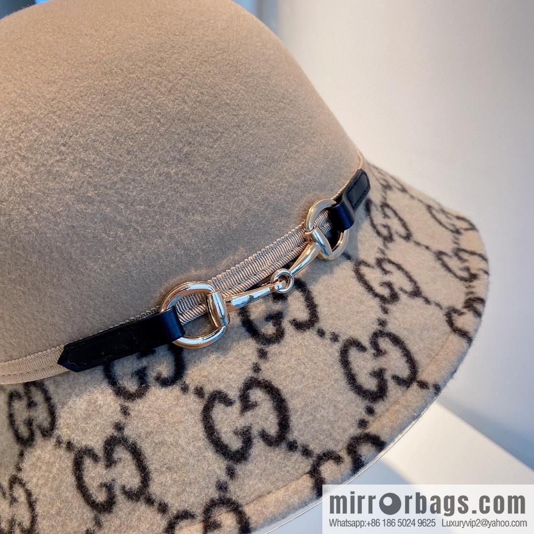 Gucci Gucci 2022 autumn and winter new woolen basin hat