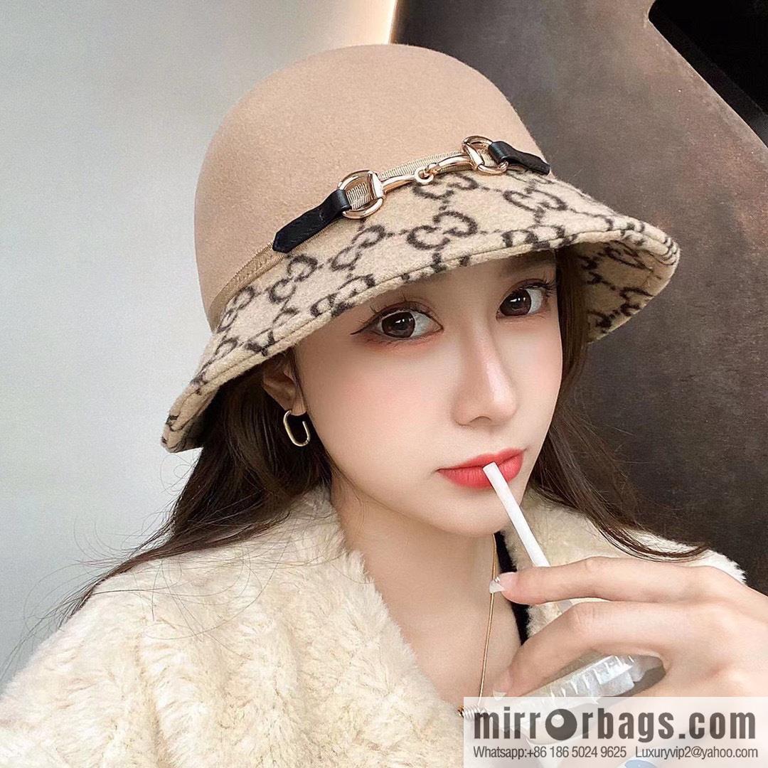 Gucci Gucci 2022 autumn and winter new woolen basin hat